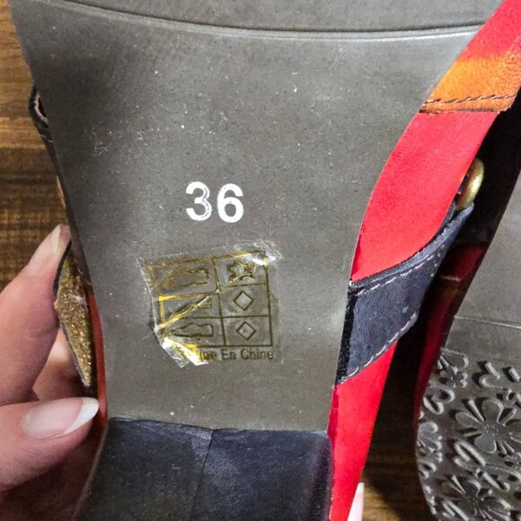 Spring Step L'Artiste Women's Leather Ankle Boots Bootie Size 5.6-6 BOHO - Picture 12 of 14